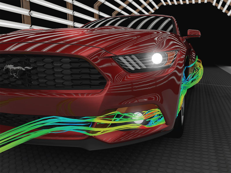 Wheel Aero Curtains on All-New Ford Mustang Reduce Aerodynamic D