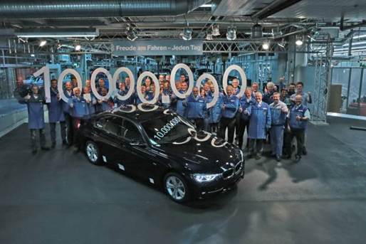 BMW Group celebra marca de 10 milhões de unidades produzidas do Série 3 Sedan
